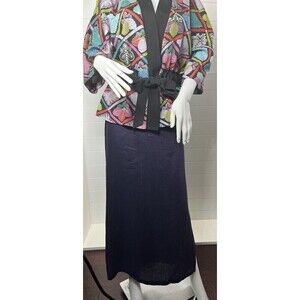 Lafayette 148 New York Maxi Skirt Side Slit 100% Linen Purple New Beachy